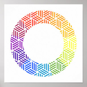 Isometrisches Weave-Farbrad Poster