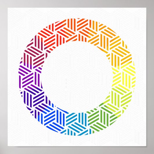 Isometrisches Weave-Farbrad Poster (Vorne)