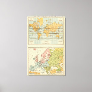 Isothermal, Winde Religionen Europa Leinwanddruck