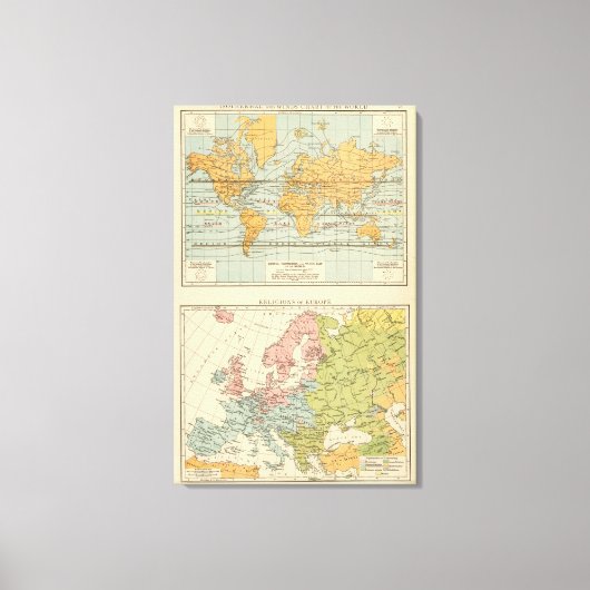 Isothermal, winds Religions Europa Leinwanddruck (Vorderseite)