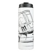 Isotherme Flasche mit Rucksack (Vorderseite)