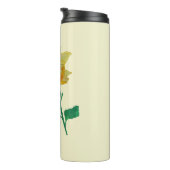 Isotherme Sonnenblumenflasche mit Wassergelb Thermosbecher (Nach rechts gedreht)