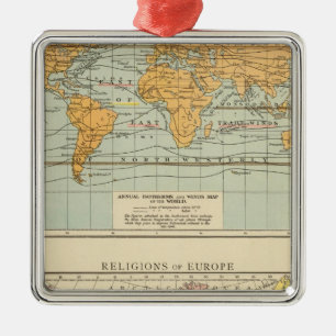 Isotherme, Winde Religions Europa Ornament Aus Metall