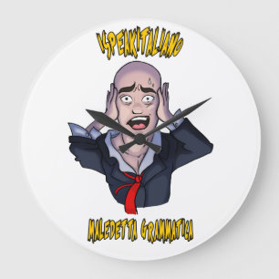 iSpeakItaliano Wall Clock Große Wanduhr
