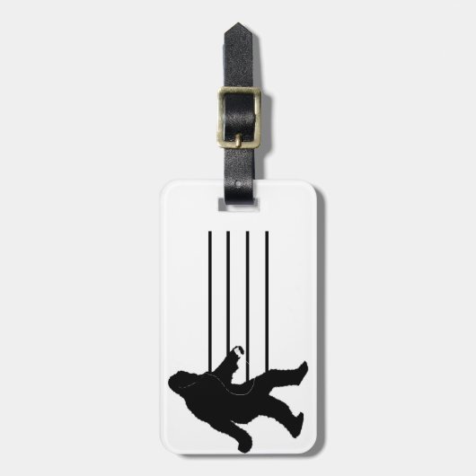 iSquatch (Hintergrundfarbe hinzufügen) Gepäckanhänger (Vorderseite vertikal)