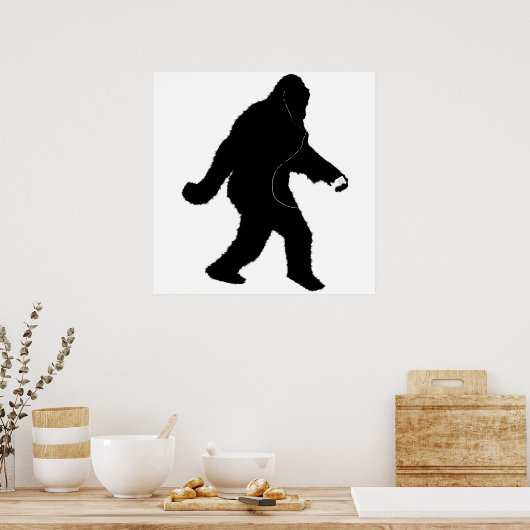 iSquatch (Hintergrundfarbe hinzufügen) Poster (Küche)