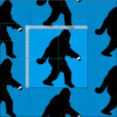 iSquatch Sasquatch Stoff (Kachel)