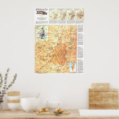 " Israel: 1996 Jerusalem Geschichte MAP ... Poster (Küche)