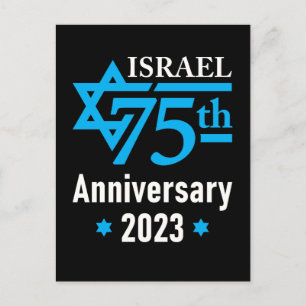 Israel 75 Jahre Jubiläum Jüdischer Staat Postkarte