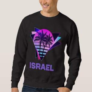 Israel 80er Palm Tree Retro Vintag Souvenir Juden Sweatshirt