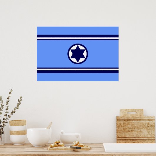 Israel Air Force, Israel flag Poster (Küche)