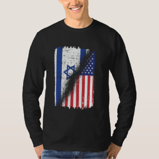 Israel Amerikanische Flagge Israelischer Stolz Isr T-Shirt