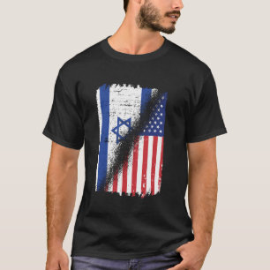 Israel Amerikanische Flagge Israelischer Stolz Isr T-Shirt