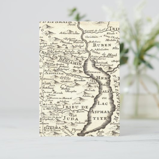 Israel Antike Karte Bar Mitzvah UAWG Response (Stehend Vorderseite)