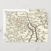 Israel Antike Karte Benjamin Bar Mitzvah Einladung (Vorne/Hinten)