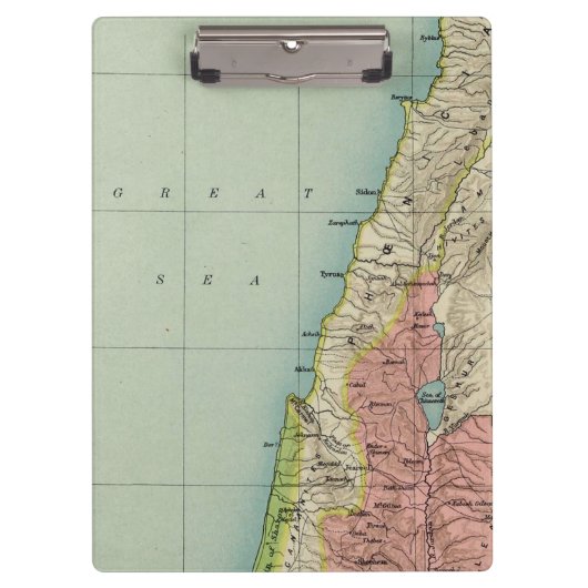Israel Antique Map Beauty Klemmbrett (Vorderseite)