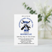 ISRAEL-Arbeitstage-Barbecue für internationale Arb Einladungspostkarte (Stehend Vorderseite)