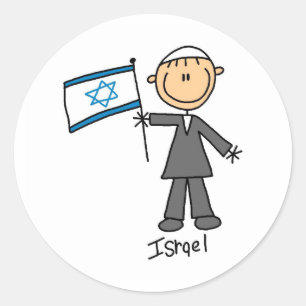 Israel-Aufkleber Runder Aufkleber