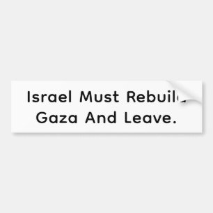 Israel baut Gaza & verlässt Hankamer Artjunkhaus A Autoaufkleber