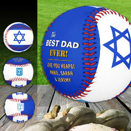 Israel Bester Vater, patriotisch, israelische Flag Baseball