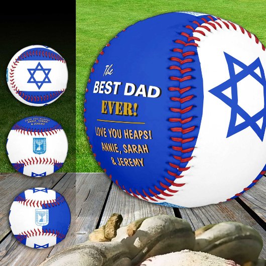 Israel Bester Vater, patriotisch, israelische Flag Baseball