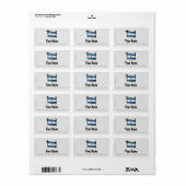 Israel Brush Flag Adressaufkleber (Vorne)