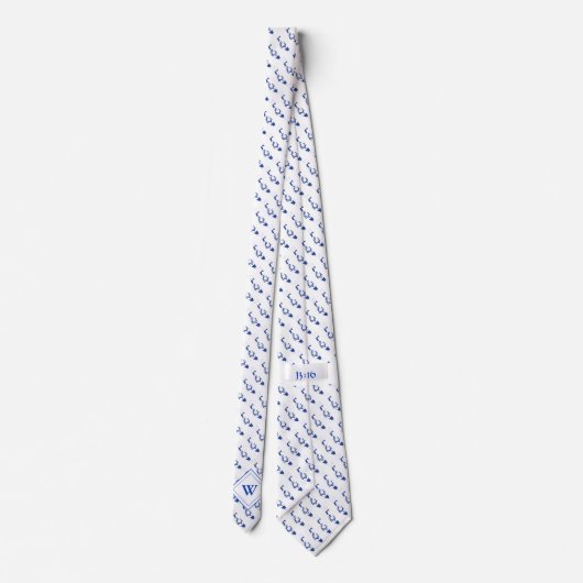 ISRAEL Christian Scripture Monogram Flag Krawatte (Rückseite)