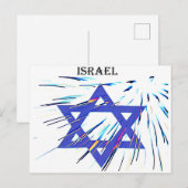 Israel Davidstern Postkarte (Vorne/Hinten)