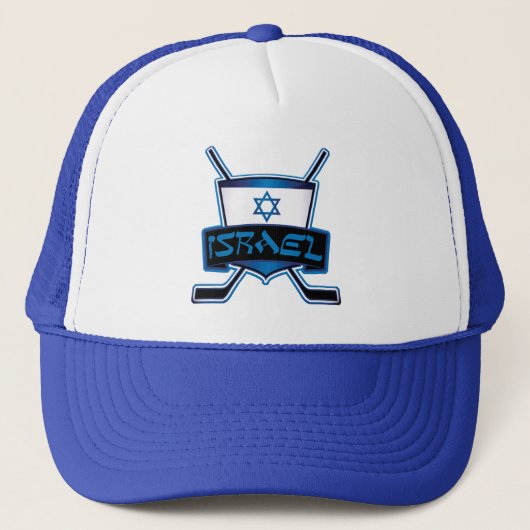 Israel Eishockey-Flag Truckerkappe (Vorderseite)
