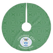 Israel-Engel-Weihnachtsfahne Personalisiert Polyester Weihnachtsbaumdecke (Vorderseite)