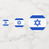 Israel Fahne blauen modernen Muster patriotisch Konfetti (Rückseiten)