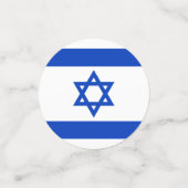 Israel Fahne blauen modernen Muster patriotisch Konfetti (Klein Vorderseite)