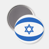 Israel Fisheye Flag Magnet (Vorderseite/Rückseite)