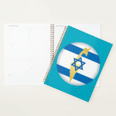 Israel Flag and Map Blue Star of David Emblem Planer (Anzeige)