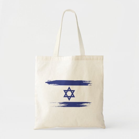 Israel Flag Brush Art Tragetasche (Vorne)
