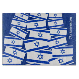 Israel Flag Challah Board - personalisiert Schneidebrett