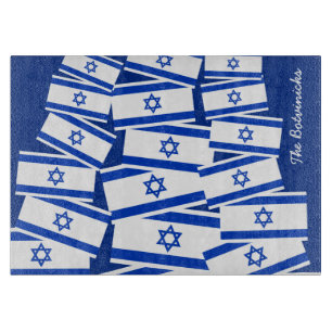 Israel Flag Challah Board - personalisiert Schneidebrett