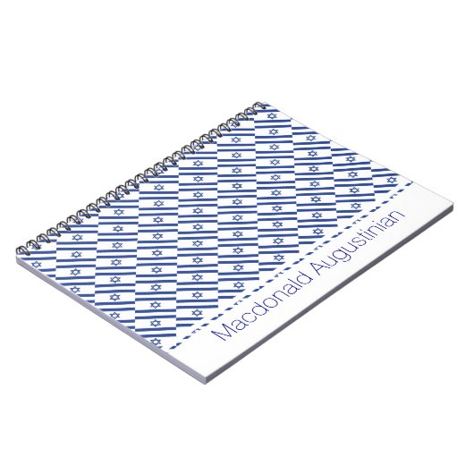 ISRAEL Flag Custom Add Your Name Notebook Journal Notizblock (Linke Seite)
