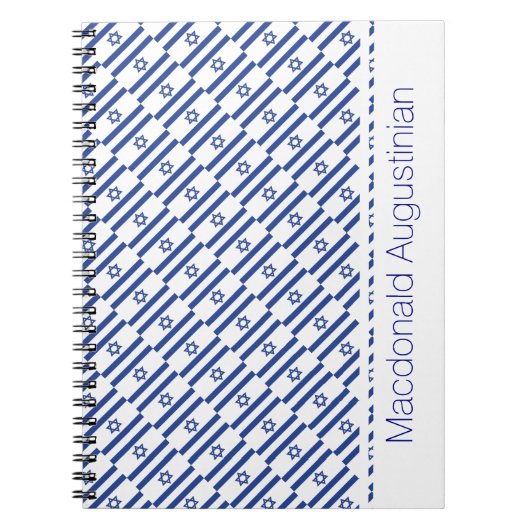 ISRAEL Flag Custom Add Your Name Notebook Journal Notizblock (Vorderseite)
