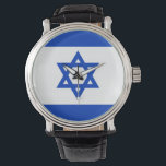 Israel Flag Design Watch Armbanduhr<br><div class="desc">israelische Fahnenwache</div>
