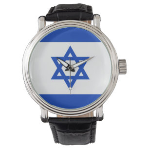 Israel Flag Design Watch Armbanduhr
