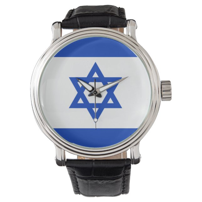 Israel Flag Design Watch Armbanduhr (Vorderseite)