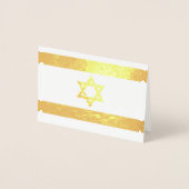Israel Flag Favor Tag Folienkarte (Vorderseite)