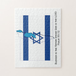 ISRAEL FLAG| Gesegnete Nation| Star von David Puzzle