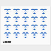 Israel Flag Heftsticker Herz-Aufkleber (Blatt)