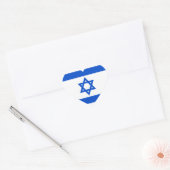 Israel Flag Heftsticker Herz-Aufkleber (Umschlag)