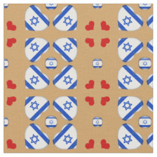Israel Flag & Israel Hearts mode Fabric /sports Stoff
