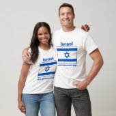 Israel Flag + Karte + Text T - Shirt (Unisex)