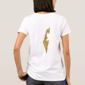 Israel Flag + Karte + Text T - Shirt (Rückseite)