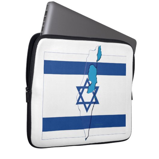 ISRAEL Flag Map Patriotic Computer Laptopschutzhülle (Vorne Rechts)